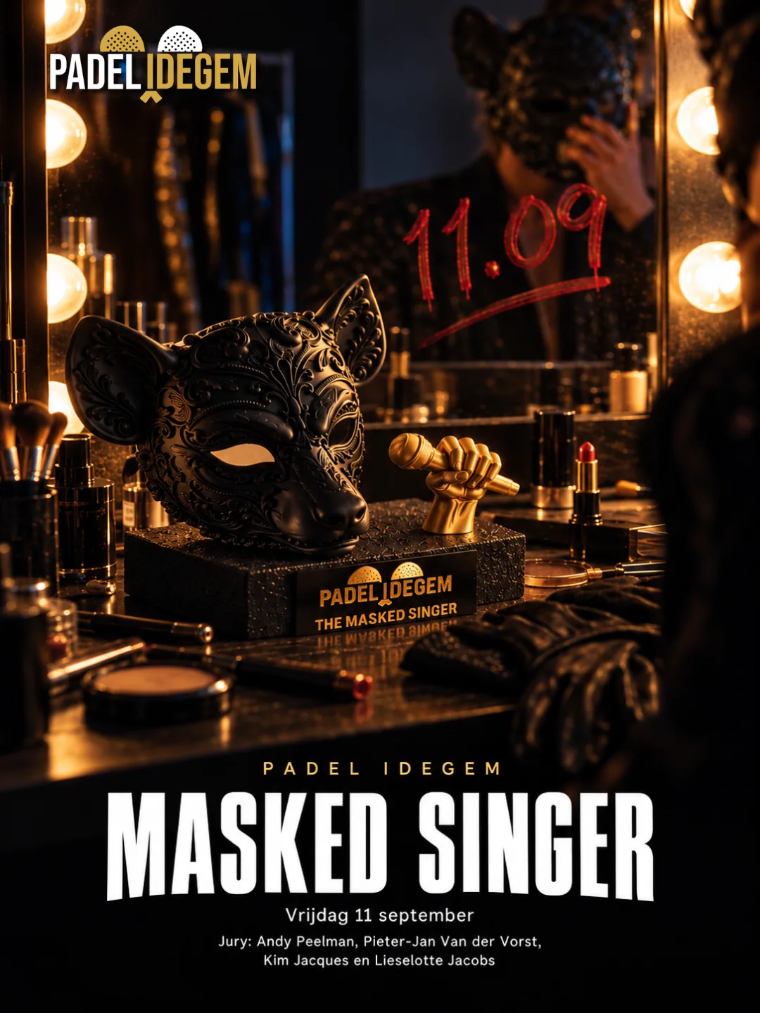 Masked Singer @ Padel Idegem — vrijdag 11 september 2026 om 20u00, gratis toegang